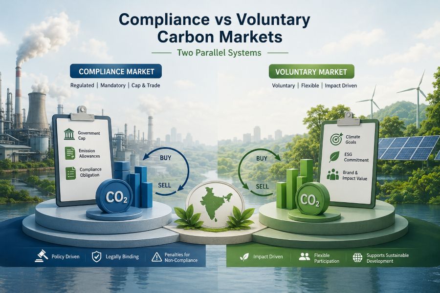 Compliance vs Voluntary Carbon Markets: Two Parallel Systems